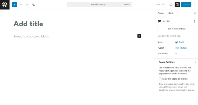 Popup post editor